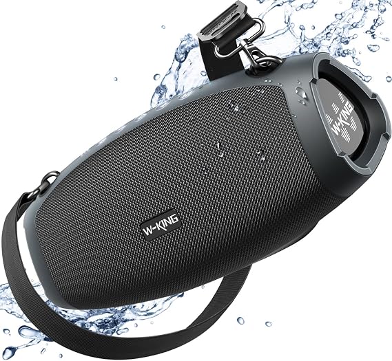 W-KING Bluetooth Hoparlör, 120W Tepe IPX6 Açık Loud Taşınabilir Hoparlörler | Bluetooth Kablosuz Boombox, Su Geçirmez Parti Büyük Hoparlör, 70W Üçlü Pasif Radyatörler-Derin Bas/Subwoofer* 2, 42H, TF, EQ