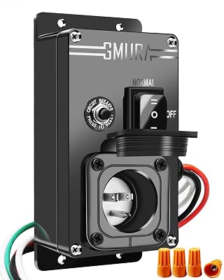Waterproof Generator Transfer Switch NEMA 5-15P, 15 Amp 120V Transfer Switch for Generators Indoor and Outdoor, with Circuit Breaker