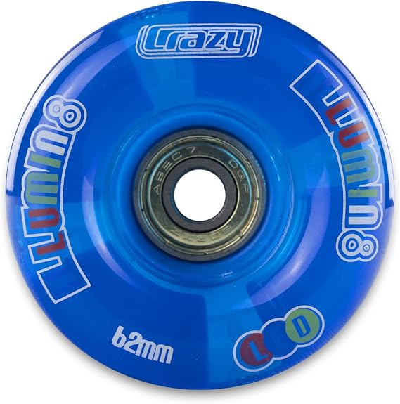 Light Up Roller Skate Wheels | Set of 2 Wheels | Bright LEDs that Light up and are Powered by Movement