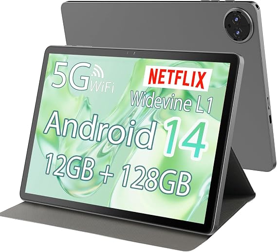 DigiLand Android Tablets, 11" Android 14 Tablet with Octa-Core CPU, RAM 12GB + ROM 128GB (Up to 256GB), 7000mAh Battery, Dual Camera, WiFi & Bluetooth 5.0, Perfect for Christms Gift, Xmas Gift