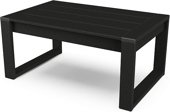 POLYWOOD Edge Coffee Table, Black