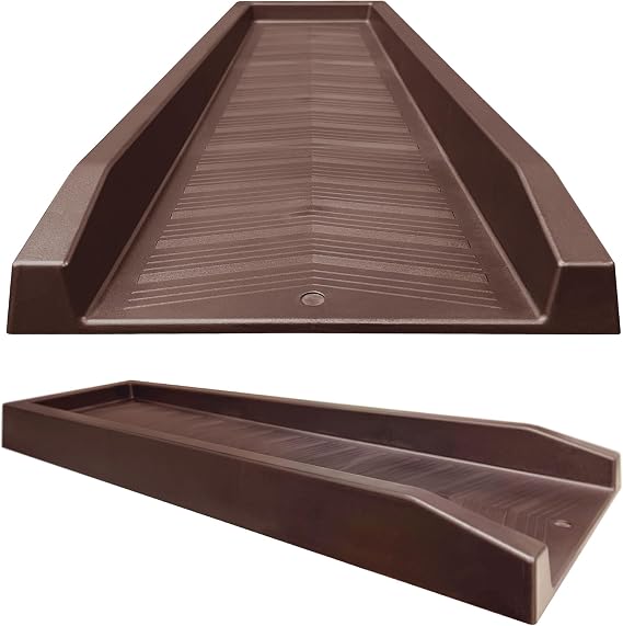 Master Mark Splash Block, Decorative Gutter Downspout Extensions, Splashguard, Foundation Water Diverter, Rain Gutter Guard, Plastic 24 Brown (1 Pack)