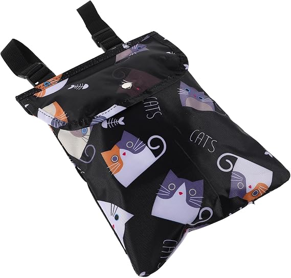 Electric Scooter Front Hanging Bag, Waterproof Motorcycle Handlebar Storage Organizer Pouch for Outdoor Use, Black Sturdy Hanging Pocket for Electric Bike Accessories