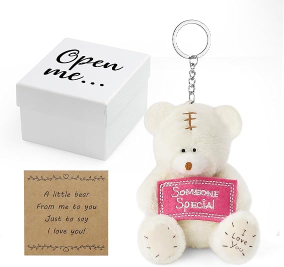 I Love You Gift,Bear Matchbox Gift for Boyfriend Girlfriend, Friends and Family Long Distance Valentine's Day(Beige)