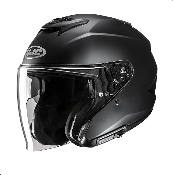 HJC i31 Solid Open Face Motorcycle Helmet, DOT Approved (Semi Flat Black, Large)