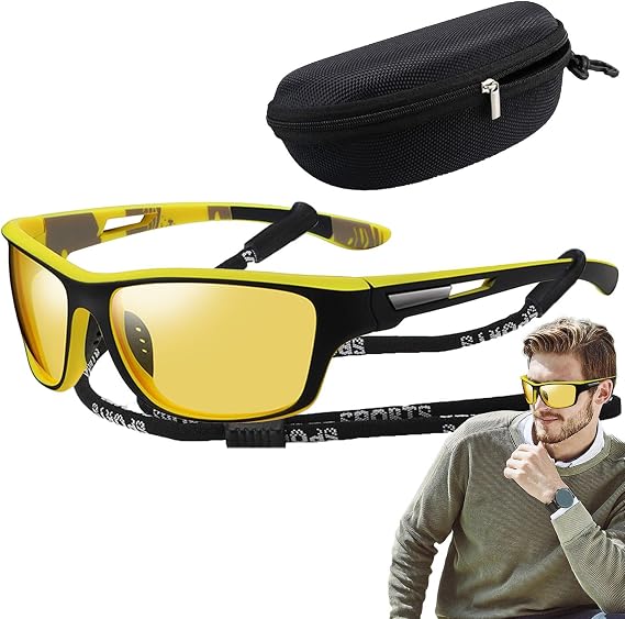 Fonney Outdoor Sports Sunglasses, Polarized Sports Sunglasses - Baseball UV Protection Outdoor Glasses | UV Protection Outdoor Sports Sunglasses, UV 400 Outdoor Sunglasses for Running, Baseball