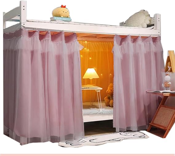 Navhao Soild Thicken Bunk Blackout Privacy Bed Curtains Yarn Bed Canopy