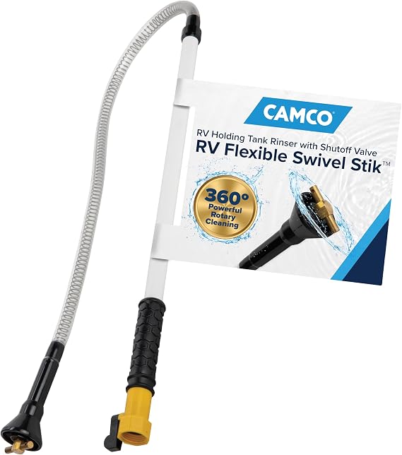 Camco RV Swivel Stik Tank Rinser- w/Powerful Rotary Cleaning & 34-In Reach