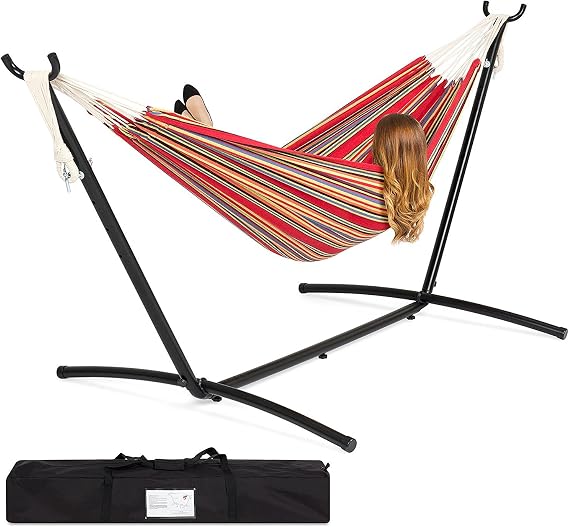 MEDA 50038 Hammock Stand, Red Stripes