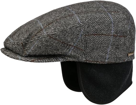 Stetson Kent Ear Flaps Flat Cap Men Fall Winter