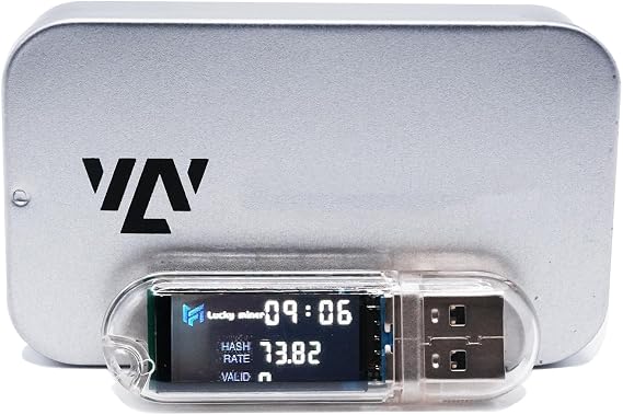 USB Bitcoin Miner Lucky Miner LV03 Solo Miner 74KH/S BTC Mining Device 1 Watt Low Power Consumption Asic Cryptocurrency Lottory Nerdminer 1 piece