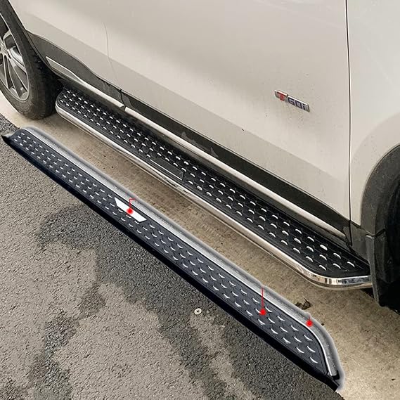 2PCS Aluminium Running Boards Side Steps Fits for Ford Edge 2015-2020 Side Bar with Mounted Brackets Screws
