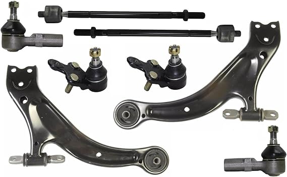 10 Pcs Kit Front Lower Control Arms Passenger & Driver Side With Ball Joints Inner & Outer Tie Rod Ends Front Sway Bar End Links (8 PC)