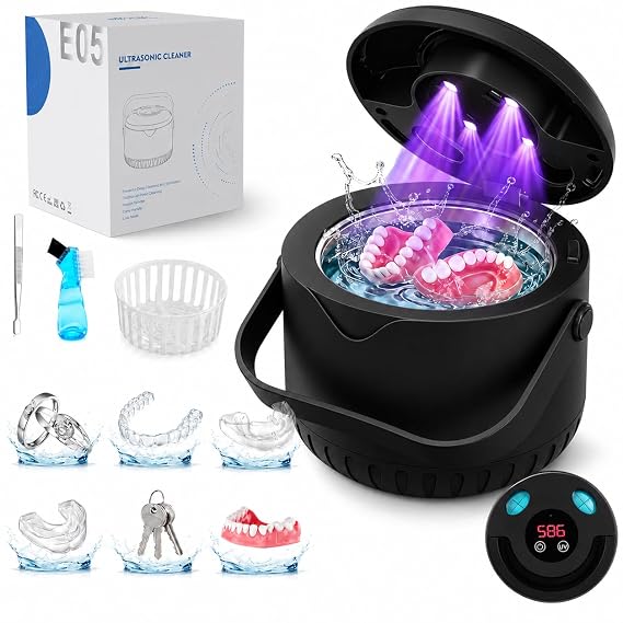 Retainer Cleaner Machine, 45kHz Denture Cleaner Machine