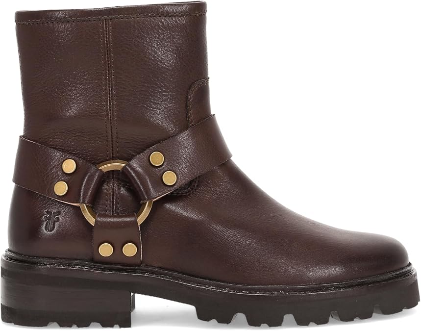 Frye Olivia Harness Short Boots for Women - Soft Leather & Suede, Chunky Heel, EVA Outsole, Versatile Colors