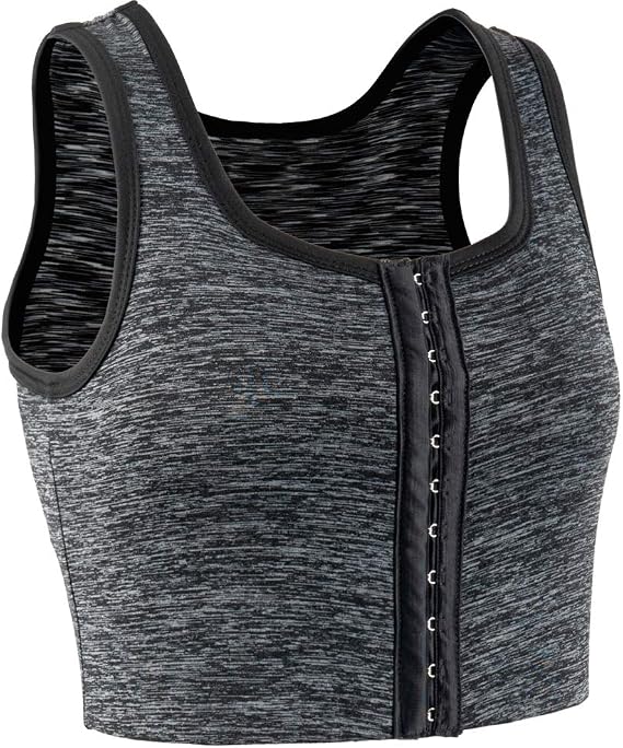 XUJI 3 Rows Central Clasp Chest Binder Tank Top