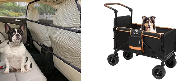 Dog Car Barrier and Dog Stroller Wagon