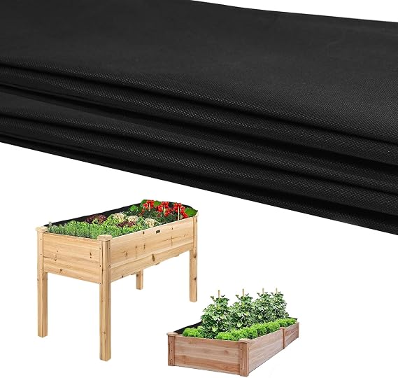 5 x 9ft Heavy Duty Weed Barrier Landscape Liner - Weed Block Gardening Ground Cover Mat, Breathable Waterproof Landscape Fabric, for Garden Beds,
