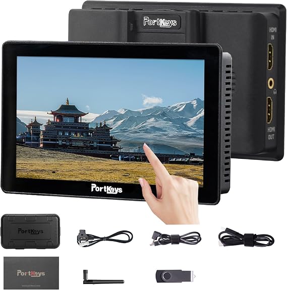 Portkeys LH5P II 5.5" 4K HD HDMI Camera Monitor, 2000 Nit, Touch Screen Wireless Touch Focus Monitor, 1920x1080, Freeze Frame, 3D LUT for Canon, Sony, Panasonic, BMPCC, ZCam and Gimbals