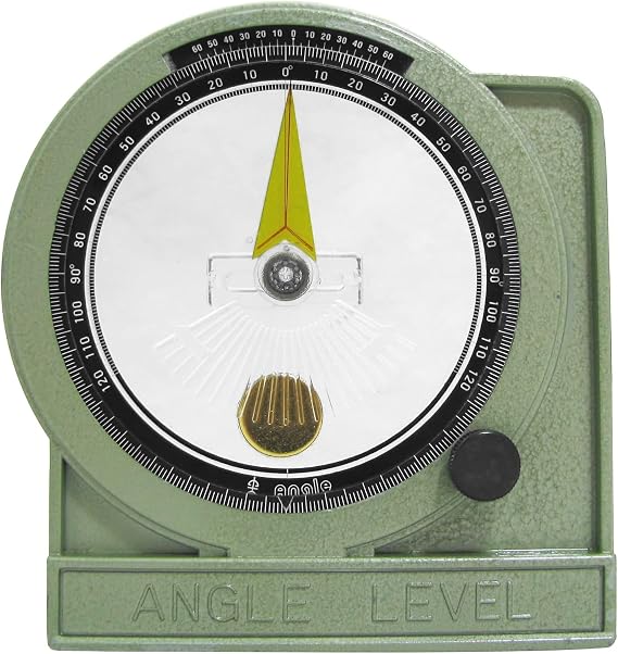 AcuAngle Angle Level III, Large Oil-Filled Dial Level for Precision Angle Setting and Leveling, Die Cast Aluminum Construction Angle Gauge
