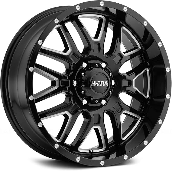 Ultra 203BM HUNTER Black Wheel with Gloss CNC Milled Accents and Clear-Coat (0 x 9. inches /6 x 139 mm, 12 mm Offset)