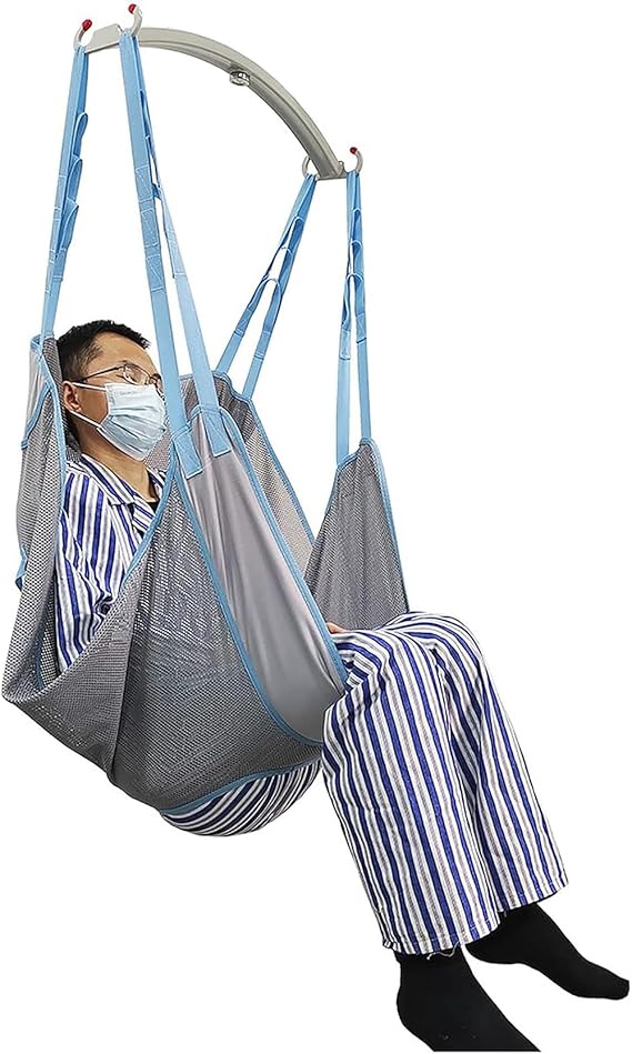 Patient Lift Sling Full Body Hoyer Lift Sling for Home Use,Universal Hygiene Sling Patient Assist Sling for a Patient Transfer and Toileting with The Aid of a Patient Hoist