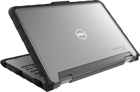 Gumdrop DropTech Custom Case Dell Latitude 3190 11 inch (2-in1) - Drop Tested Protection, Rubberized Thread on Sides, Seamless Asset Tagging, Snap in Installation for School or Work - Black