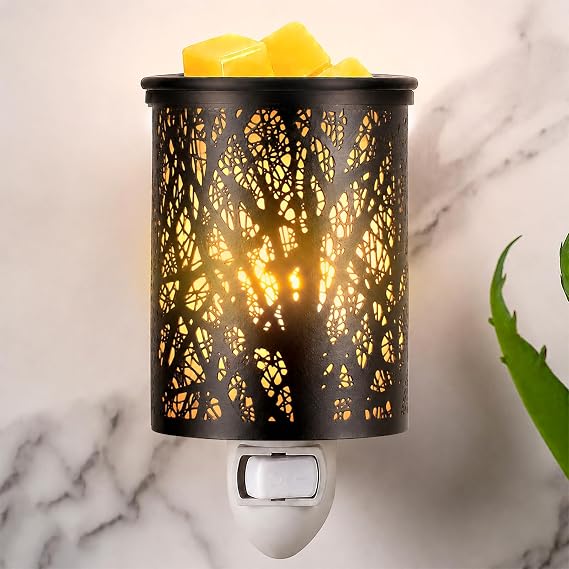 EQUSUPRO Wax Melts Warmer Plug in Wall Pluggable Fragrance Wax Warmer with Removable Dish, Night Light for Home Office Bedroom Living Room Gifts Decor