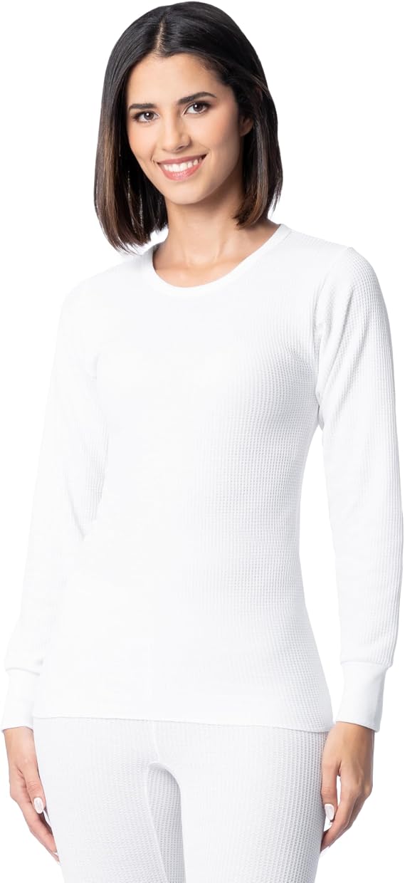 Indera Women's Traditional Long Johns Thermal Long-Sleeve Crew Top