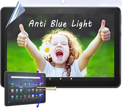 IPROKKO 2 Pack Anti-Blue Light Screen Protector for Fire HD 10 Tablet 10.1 Inch - Fire HD 10 PlusKidsKids Pro Anti Glare Screen Film