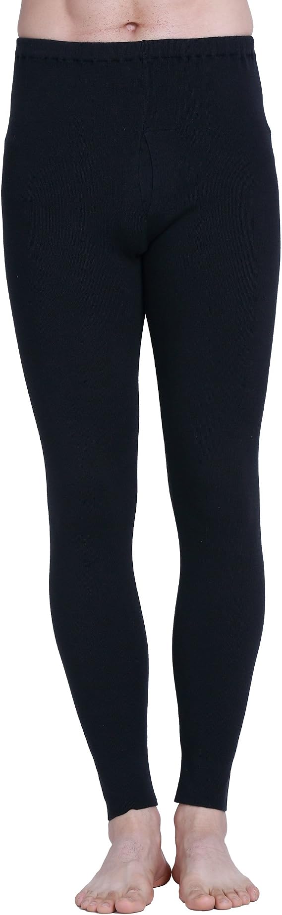 Cashmere Silk Ribbed Knit Men Thermal Pant Long Johns Bottom Solid Size S M L XL