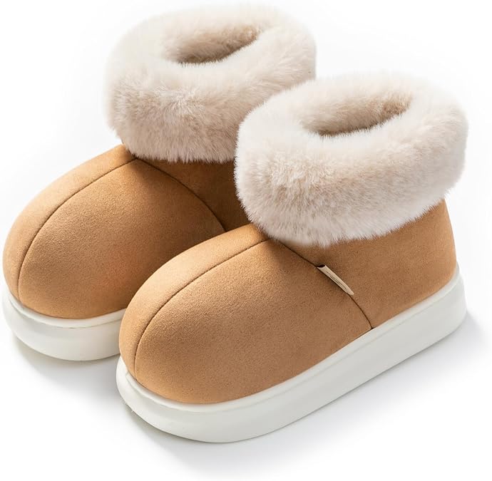Women Men Winter Boots Slippers Home Warm Fleece Booties Slipper Anti Slip House Shoes Indoor Outdoor