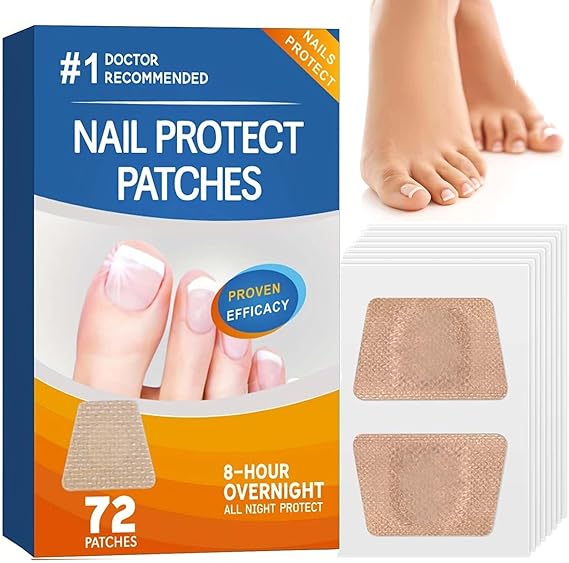 Nail Fungus Treatment Patches 72 Pcs Extra Strength for Toenail & Fingernail Fungal Infections Anti Fungal Nail Repair for Damaged, Discolored or Thick Nails
