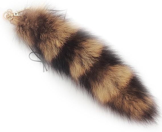 Fosrion Super Huge and Fluffy Real Fox Tail Fur Keychain Pendant Halloween Cosplay and Stylish Handbag Accessory