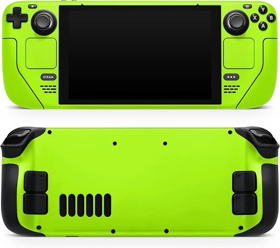 Compatible with Steam Deck - PC Skin Decal Protective Scratch Resistant Vinyl Wrap Gaming Cover - Solid Green V3