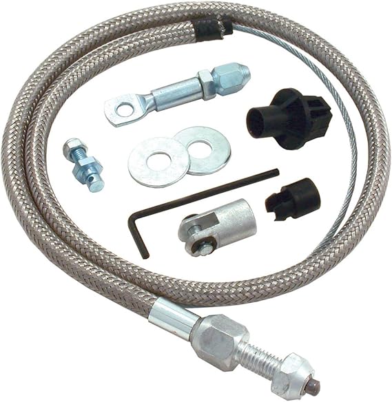 Spectre Performance 2431 Braided Throttle Cable, Chrome