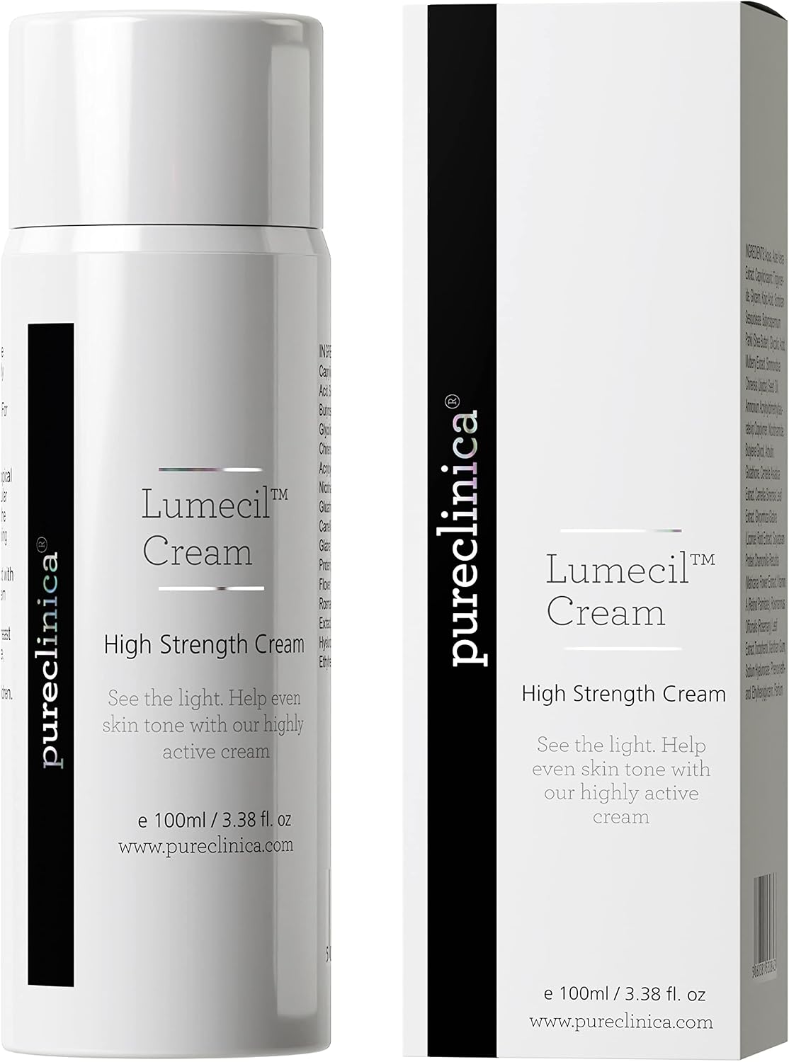 Lumecil™ High Strength Skin Whitening Cream – Advanced Hyperpigmentation, Dark Spot & Acne Mark Remover – Natural Lightening for Black & Brown Skin – Kojic Acid, Alpha-Arbutin, Vitamin B3 – 100ml