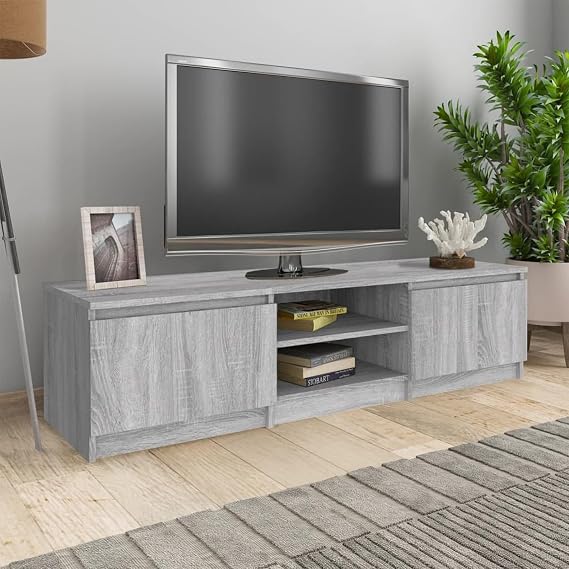 TV Cabinet Grey Sonoma 140x40x35.5 cm Engineered Wood, Tv Unit, Tv Stand Cabinet, Living Room Furniture, Sideboards For Living Room, Tv Table, Tv Stand - 815358