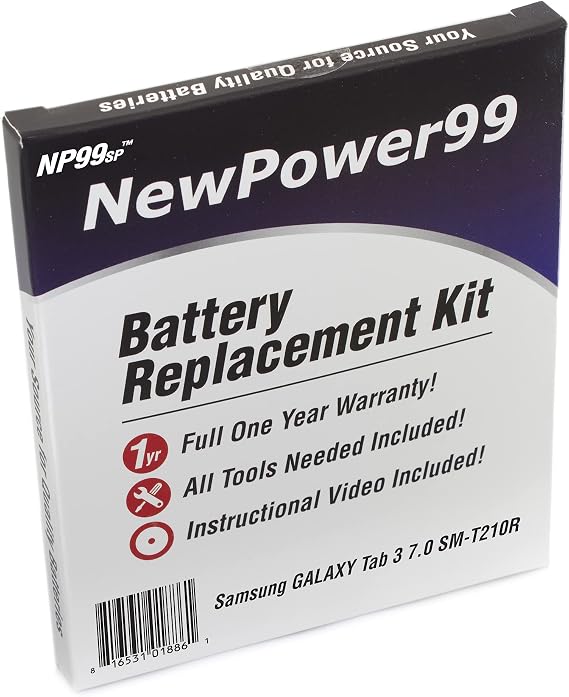 Battery Replacement Kit with Battery, Instructions and Tools for Samsung Galaxy Tab 3 7.0 SM-T210R