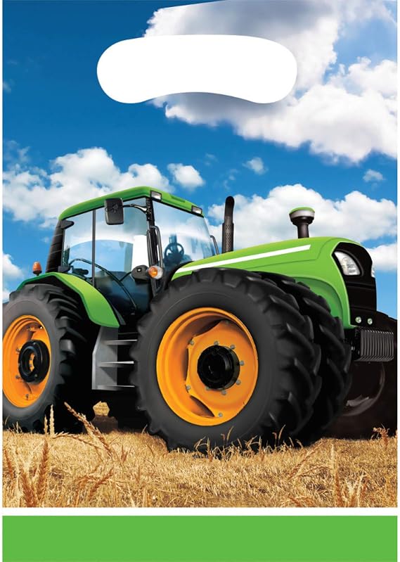 Creative Converting Tractor Time Loot Bags (8Count)
