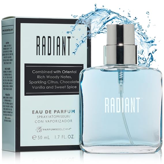 PB ParfumsBelcam Radiant Eau de Parfum for Women Warm Oriental Vanilla Gourmand Perfume with Citrus, Chocolate & Caramel Sweet Spicy Fragrance Spray, Signature Everyday Scent, 1.7 Fl Oz