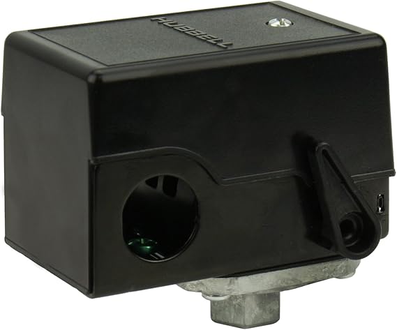 Pressure switch for air compressor made by Furnas / Hubbell 69JF9LY 140-175 single port w/ unloader & on/off lever