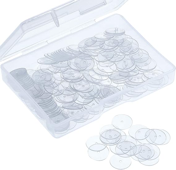 WILLBOND 200 Pcs Clear Plastic Earring Disc Pads for Earring Backs | Clear Plastic Support Pads for Heavy Studs, Prevents Drooping and Irritation, Hypoallergenic, Universal Fit for Posts