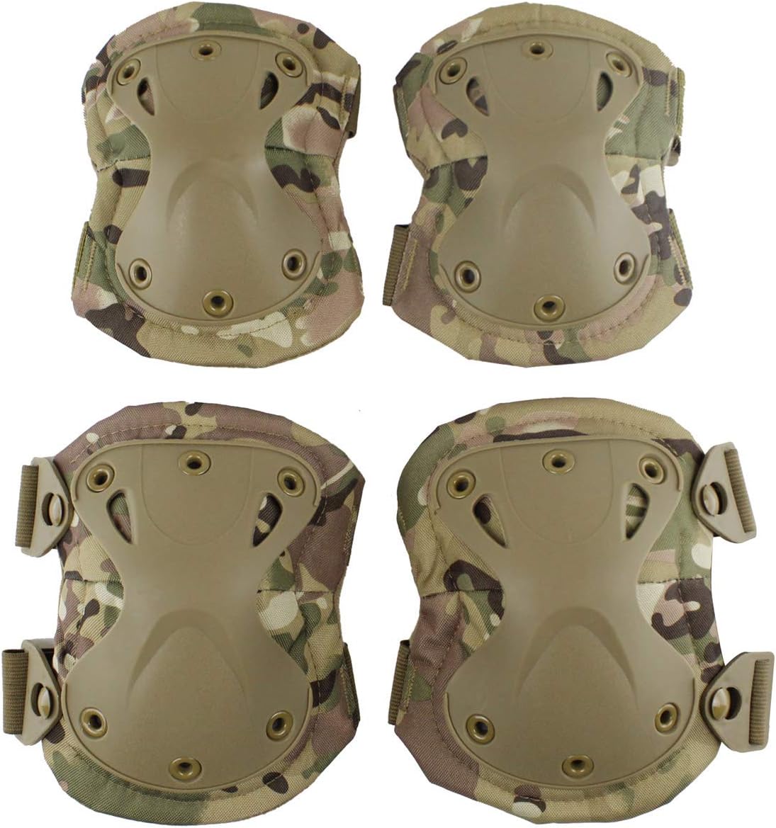 Combat Knee & Elbow Protective Pads Set for Outdoor CS Paintball Game Cycling Safety Skateboarding Gear Skates Knee Protection Guard Pads