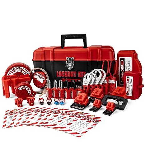 Portable Lockout Tagout Kit 39 Pack OSHA Compliant