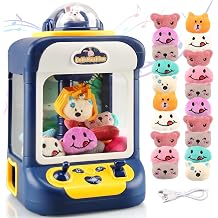 YOTOY Mini Claw Machine for Kids - Arcade Claw Game Machine, 20 Mini Plush Toys, Music and Light, Party Birthday Toys Gifts for Kids, Girls, Boys Age 3 4 5 6 7 8 Years Old