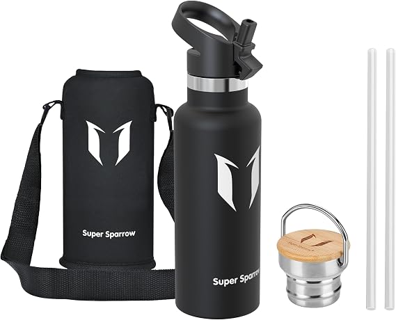 Sparrow Insulated Water Bottle W/Straw -Metal Water Bottles-500ml&750ml&1L