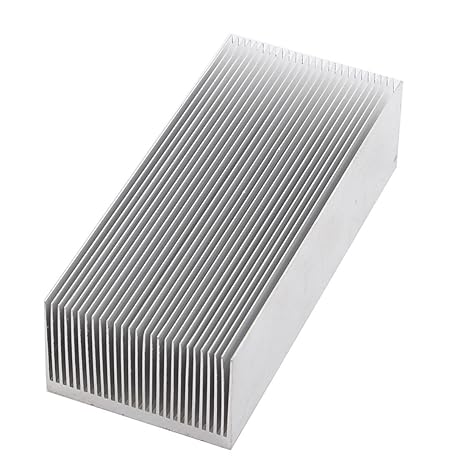Aluminum Heat Radiator Heatsink Cooling Fan 150x69x37 mm Silver Tone