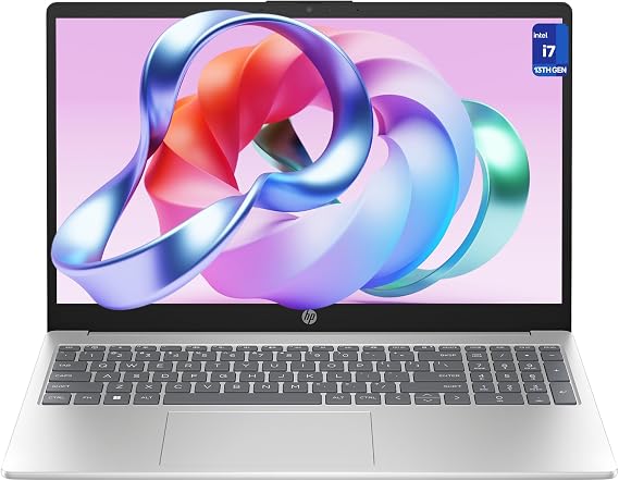 HP 15 Laptop, Intel i7-1355U, 16 GB DDR4 RAM, 2 TB PCIe SSD, 15.6" FHD (1920x1080) Touchscreen, Iris Xe Graphics, W11 Home, Natural Silver