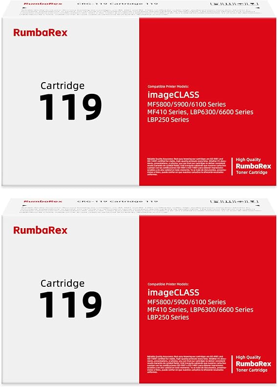 119 Black Toner Cartridges 2-Pack CRG-119 Replacement for Canon 119 119II
